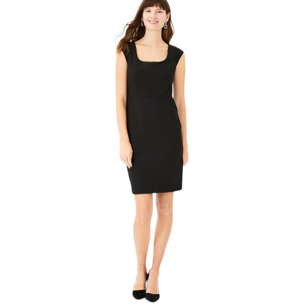 Ann Taylor The Petite Scoop Neck Dress In Bi-Stretch